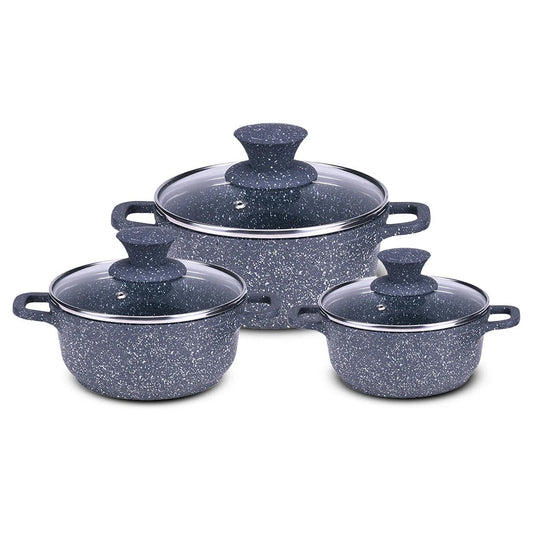 Granite Die-Cast Casserole Set 6 Pcs