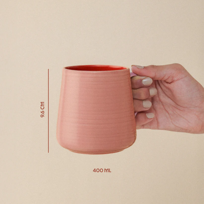 Mug Peach Set of 2 (400 ml×2)