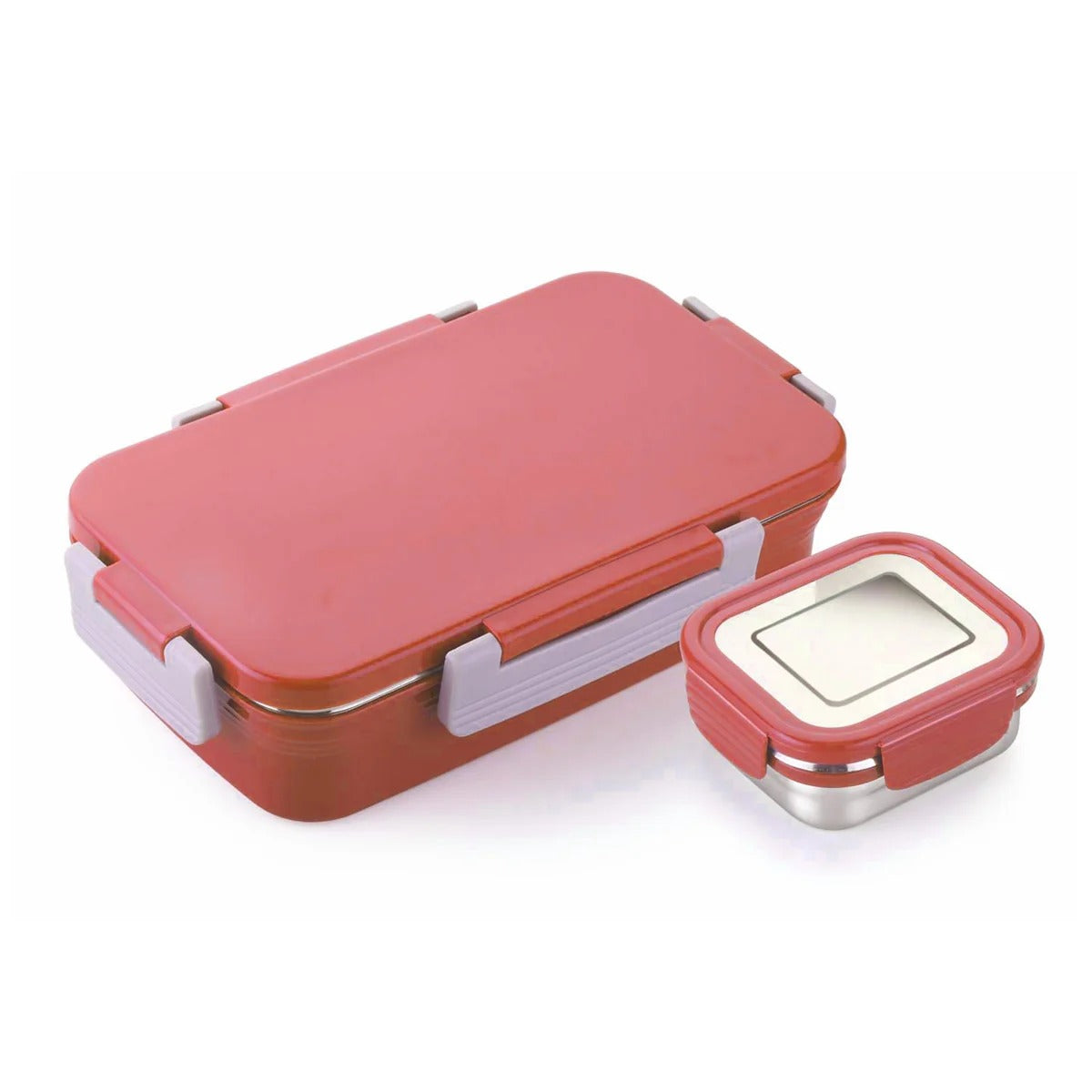 Steel Lunch Box - Nugget Steel Lunch Box Red