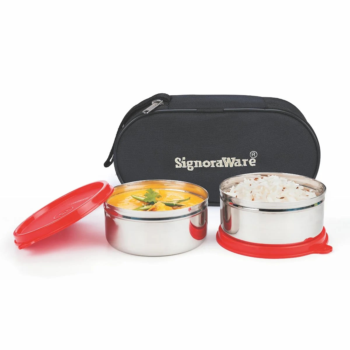 Steel Lunch Box Red
