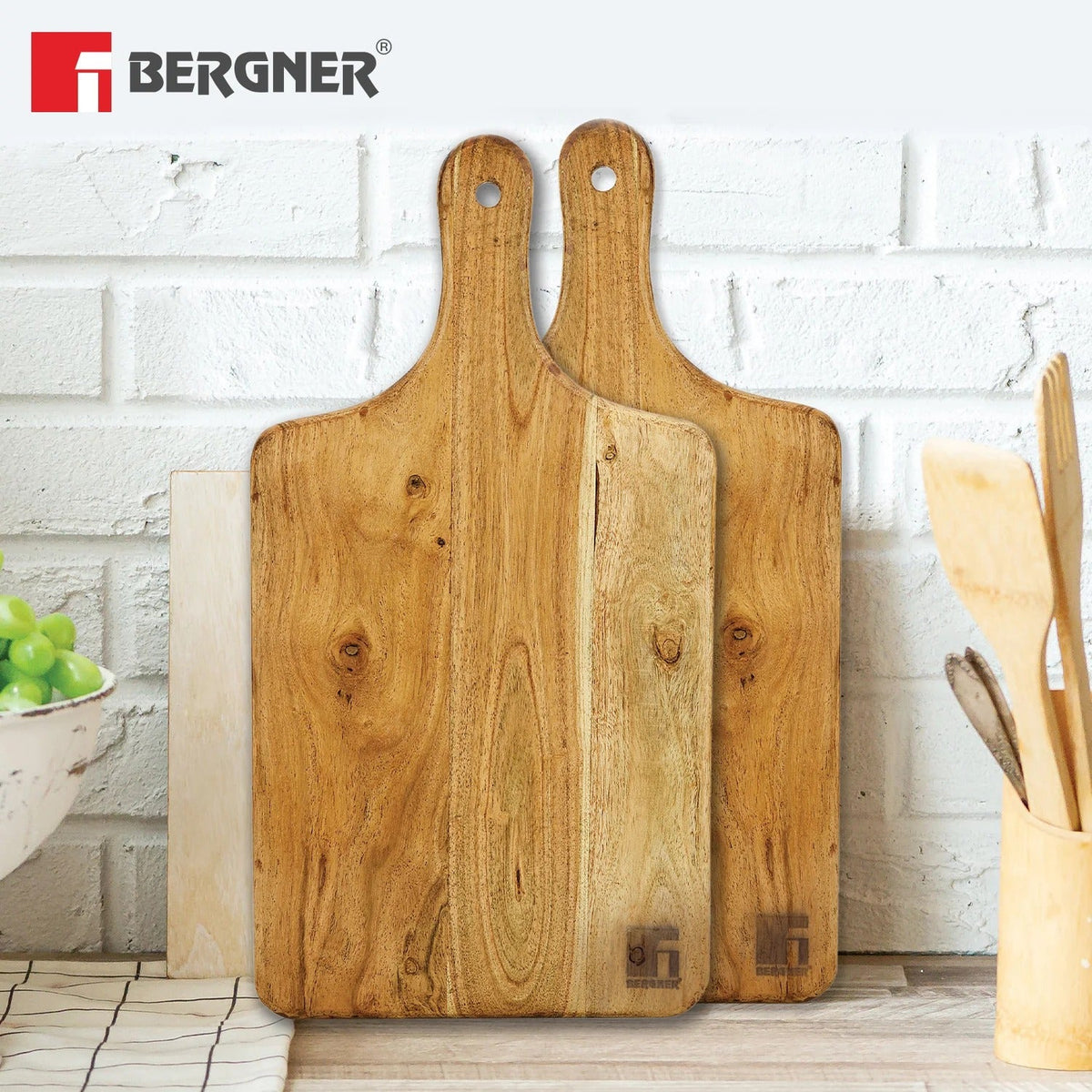 Acacia Wooden Chopping Board for Kitchen 17x9 Inches