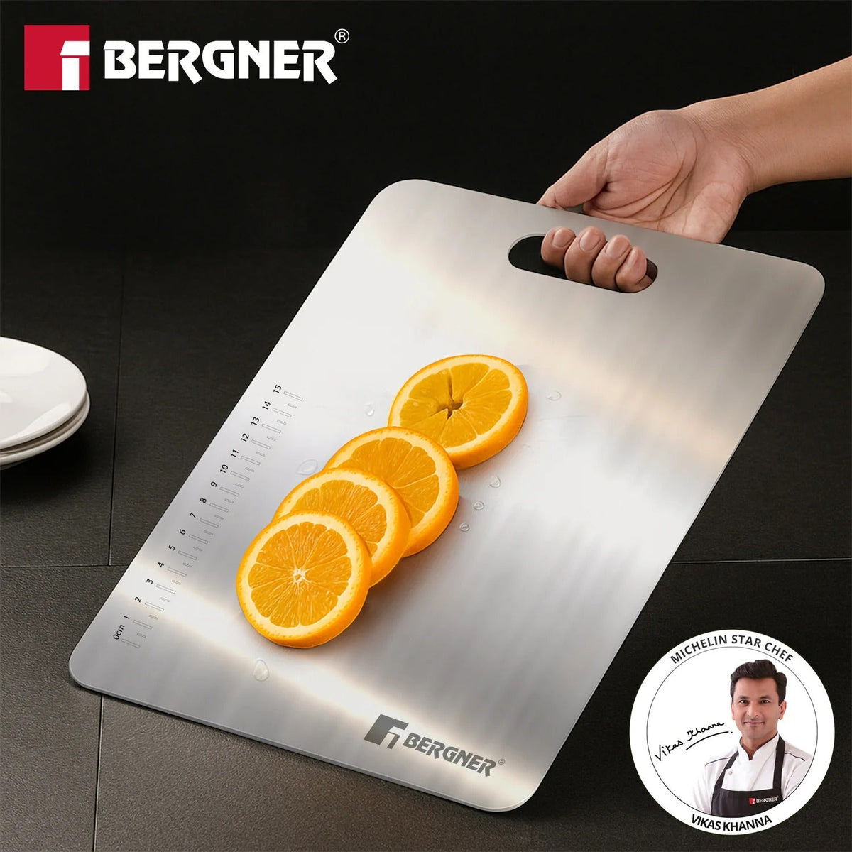 Essential Plus Stainless Steel Chopping Board 21x32cm