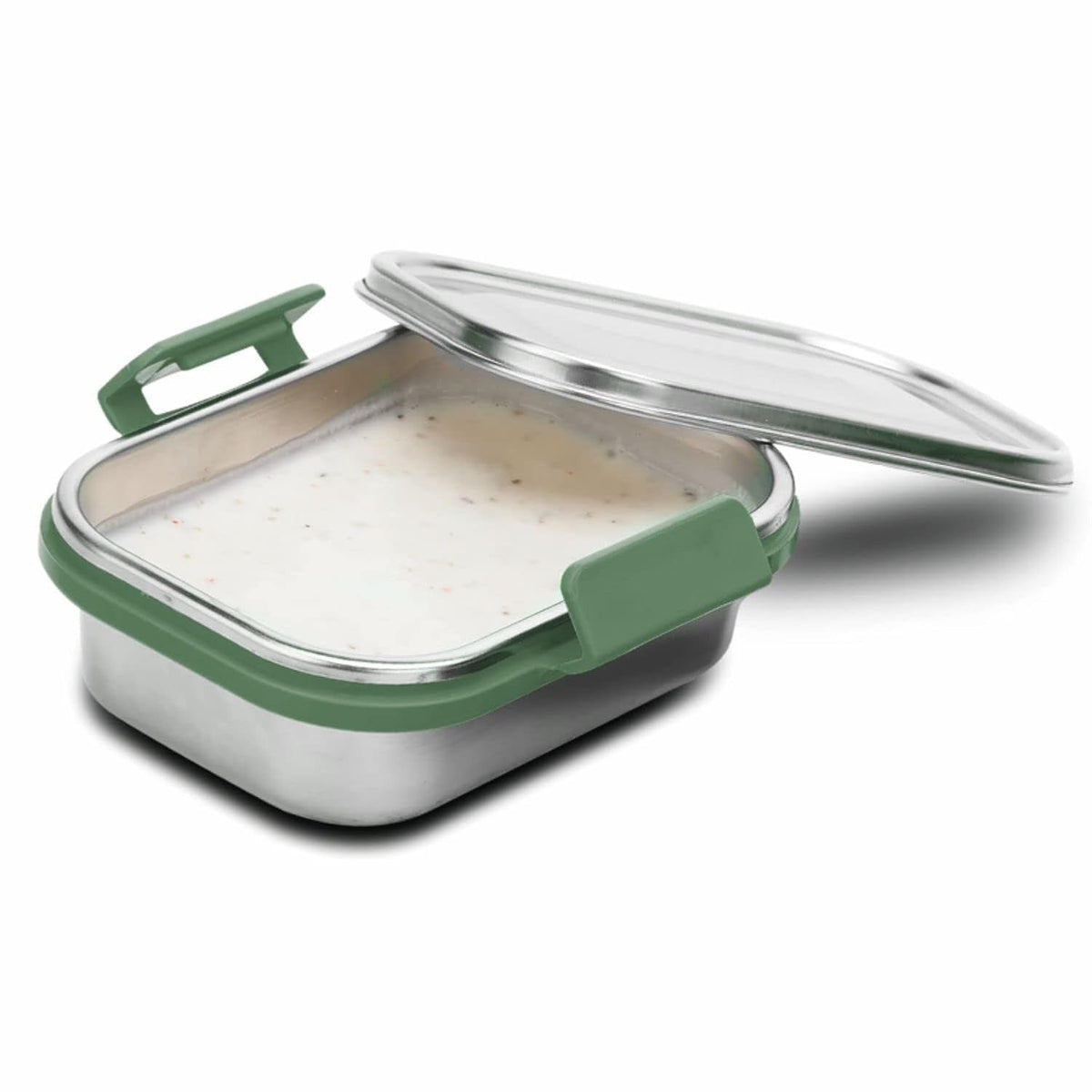 Signoraware Steelin Rectangular Steel Lunch Box Egreen