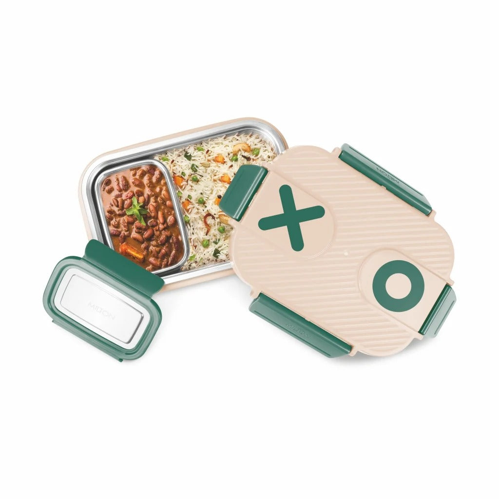 Insulated Stainless Steel Lunch Box Set Beige