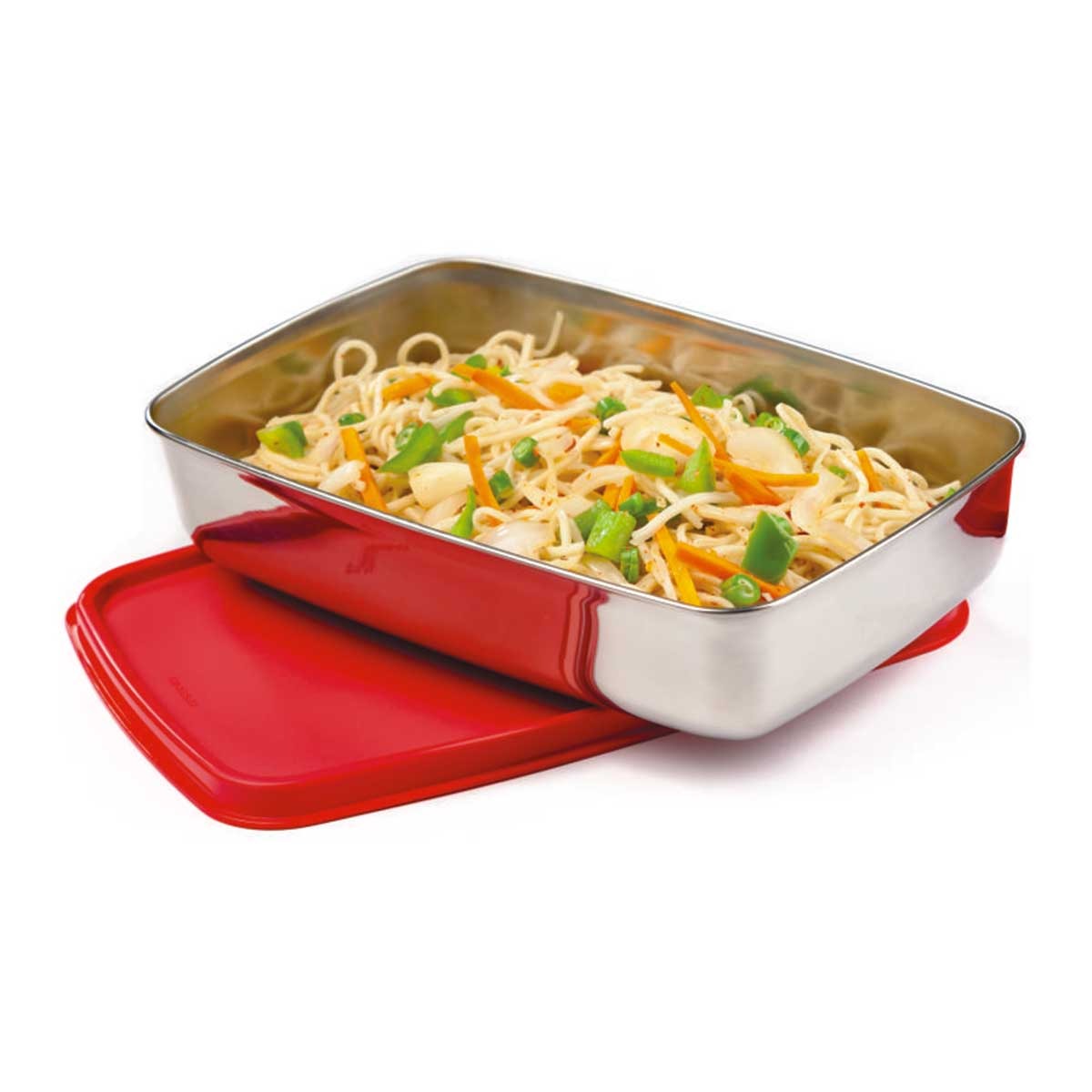 Crispy Small Steel Container 550 ml Red