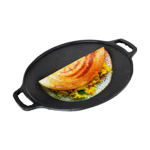 Cast Iron Scratch-Resistant Round Base Dosa Tawa