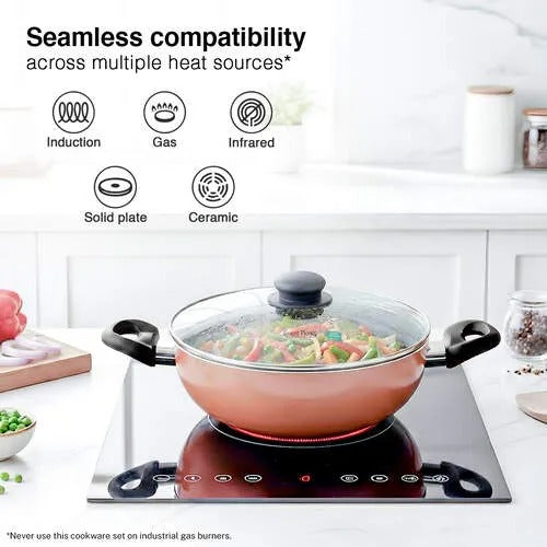 Festival Pack Induction Bottom Non-Stick Aluminium Cookware Set 3 Pcs