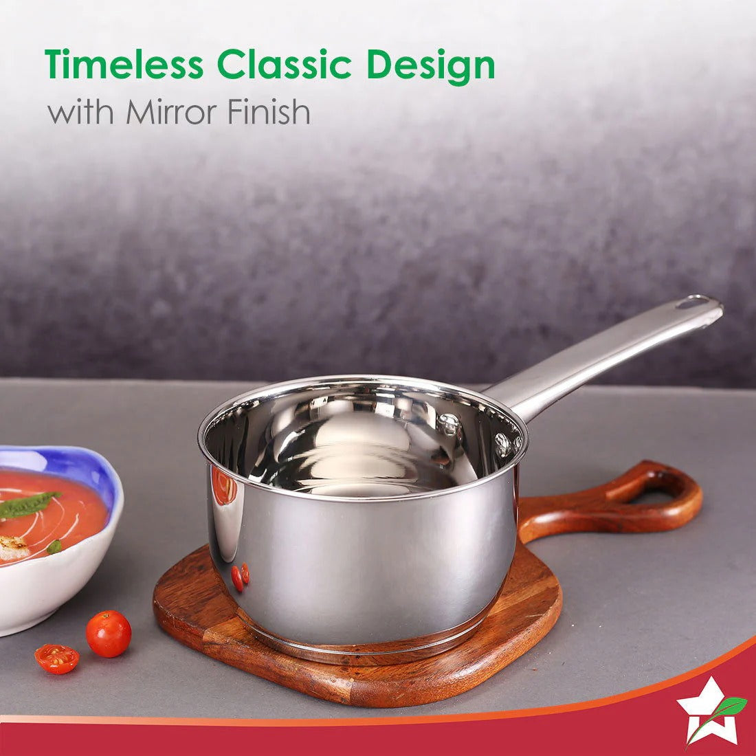 Stainless Steel Sauce Pan 1.2L Tri-Ply