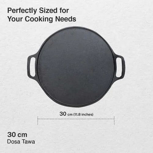 Cast Iron Scratch-Resistant Round Base Dosa Tawa