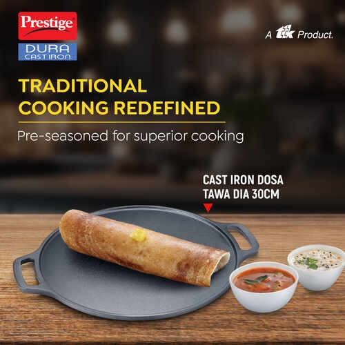 Cast Iron Non-Stick Dosa Tawa 30 cm