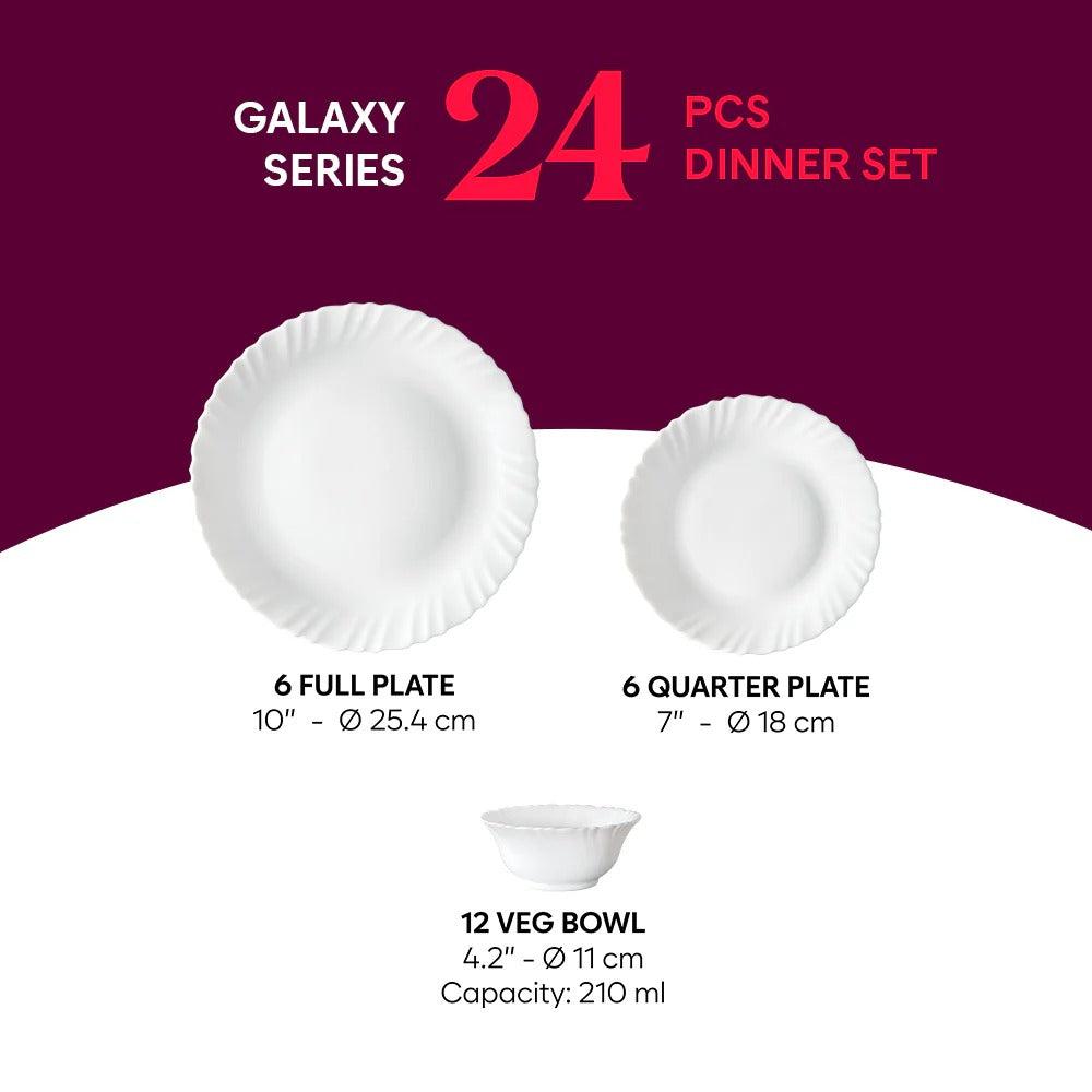Opalware Florence 24 Pcs Dinner Set