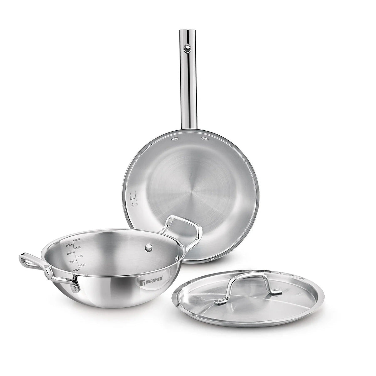 Tri-Ply 3 Pcs Cookware Set