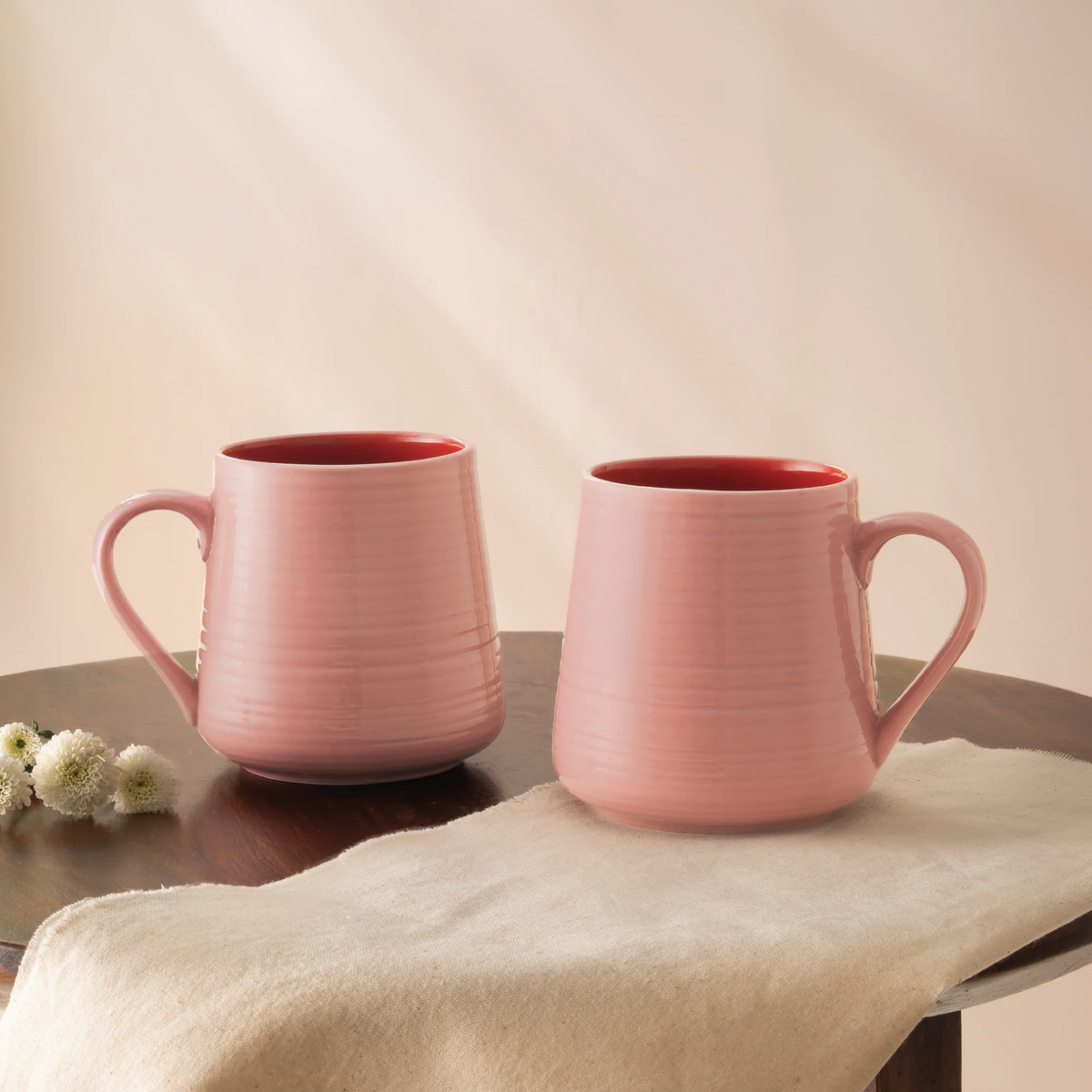 Mug Peach Set of 2 (400 ml×2) Blush