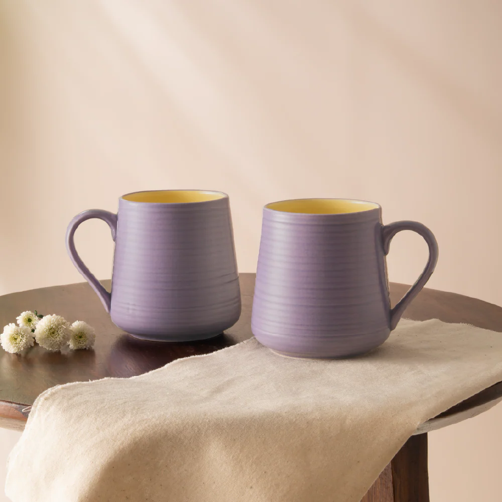 Mug Peach Set of 2 (400 ml×2) Lavender