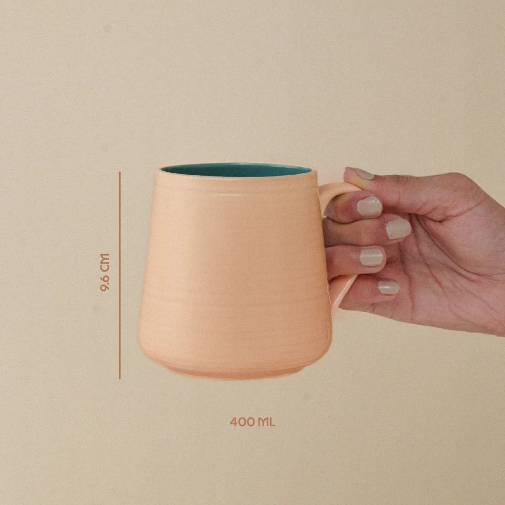 Mug Peach Set of 2 (400 ml×2)