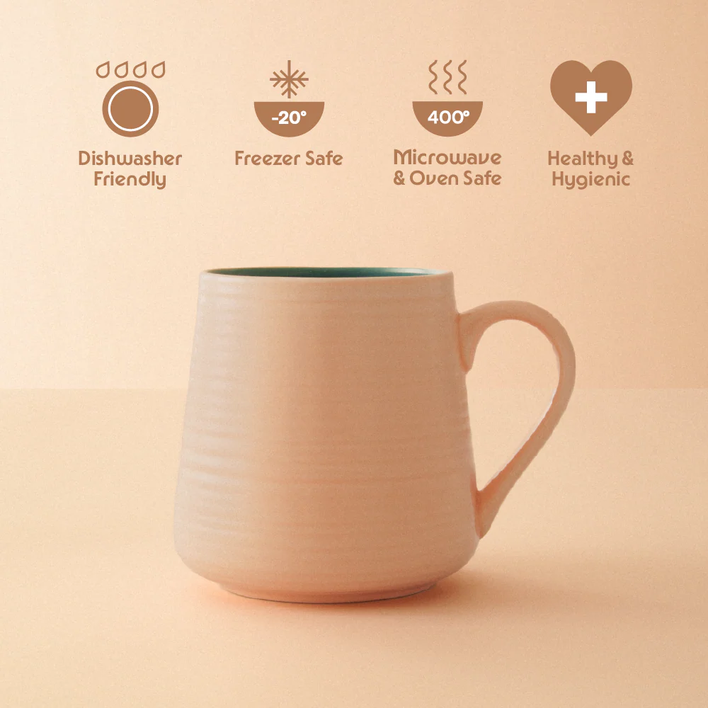 Mug Peach Set of 2 (400 ml×2)