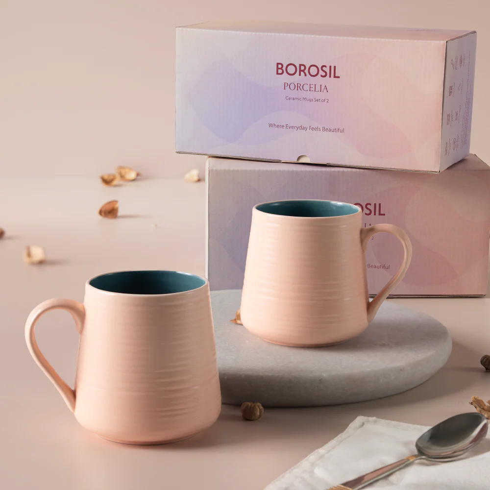Mug Peach Set of 2 (400 ml×2)