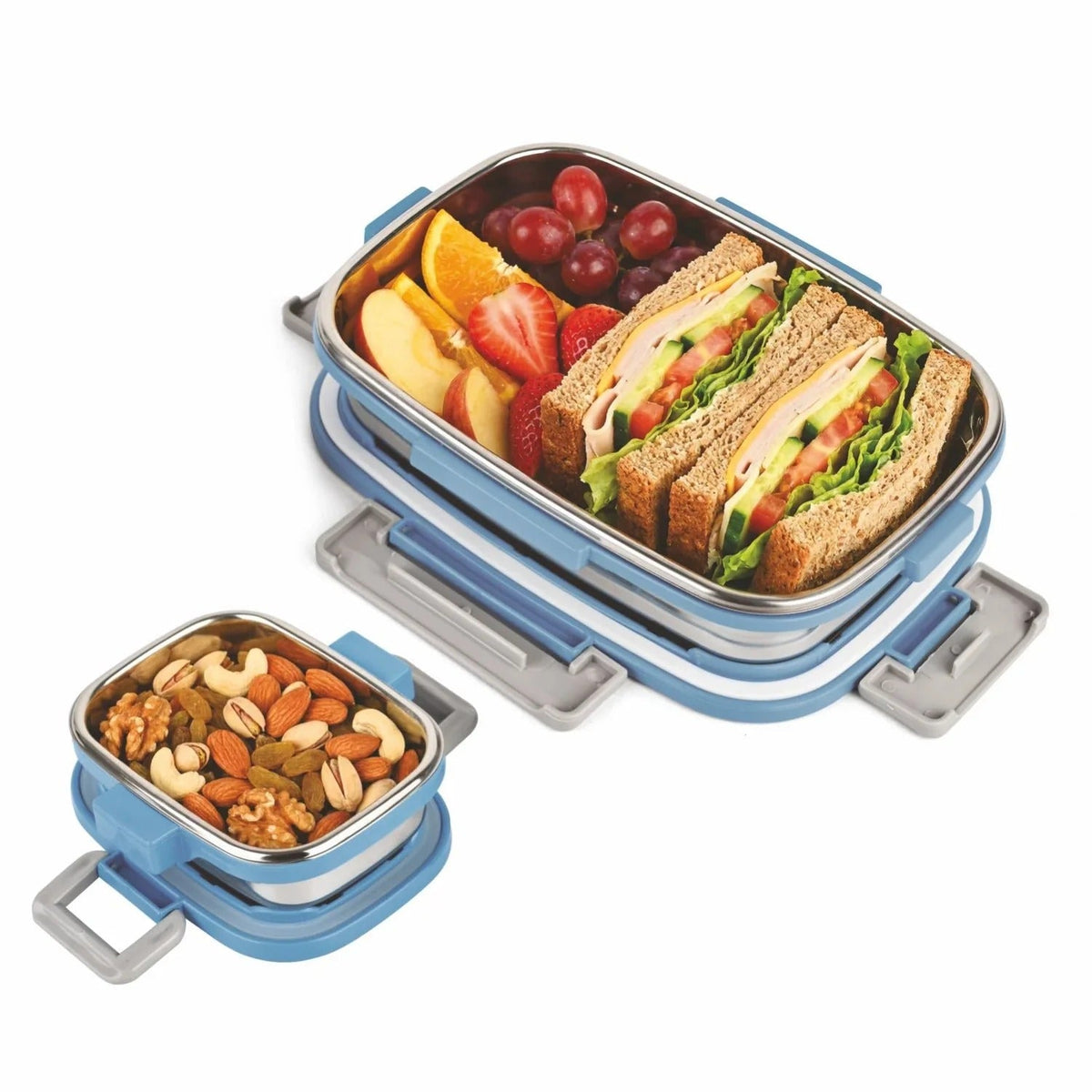 Steel Lunch Box Big (900 ml + 160 ml) Eblue