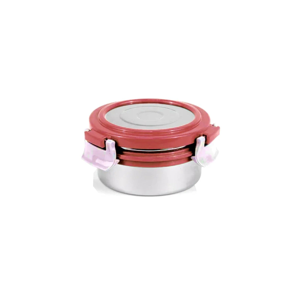 Mini Steel Container with Steel Lid 140 ml Red