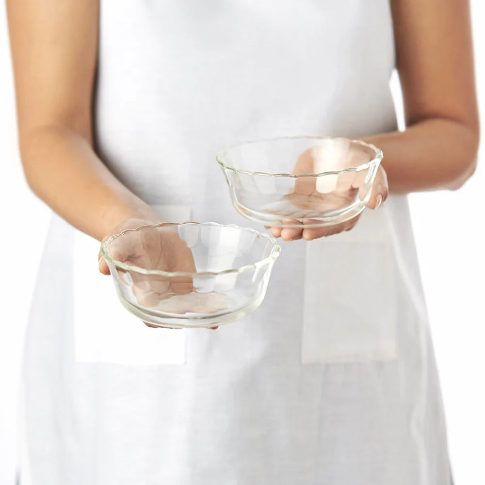 Serveware Designer Glass Bowl Set (430 ml x 4)