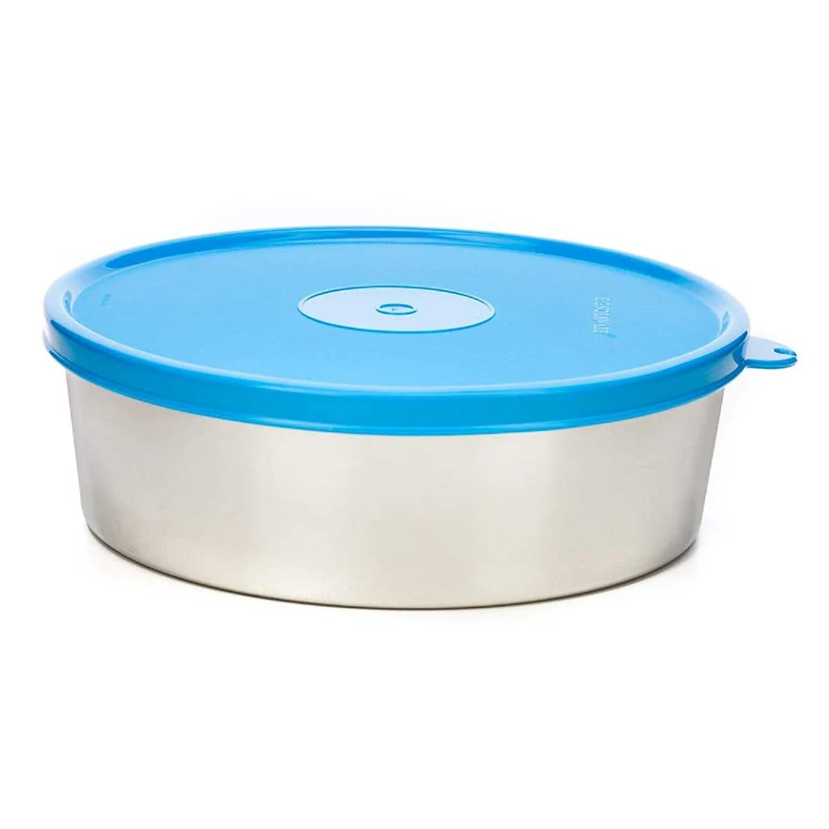 Classic Round Steel Small Airtight Container Blue