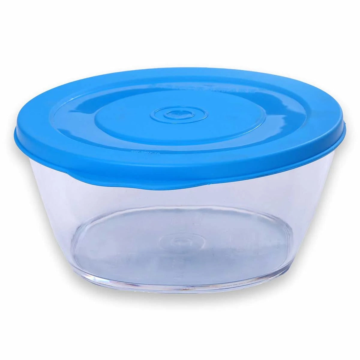 Round Big Plastic Container with Seal 1000 ml Blue
