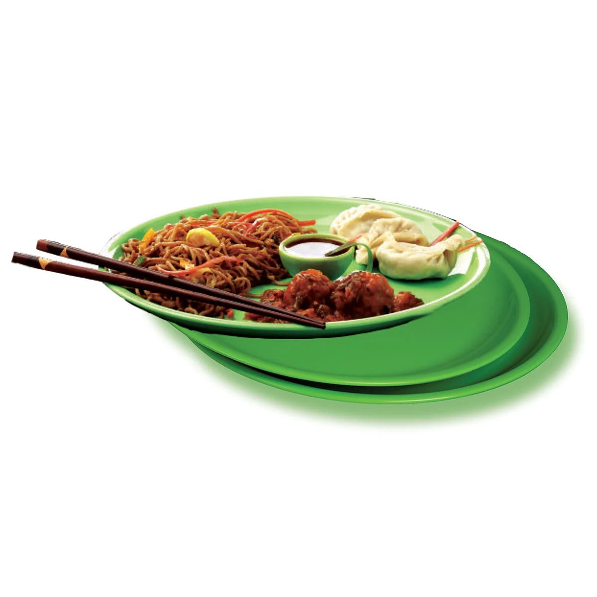 Full Plate Round Set of 3 Green