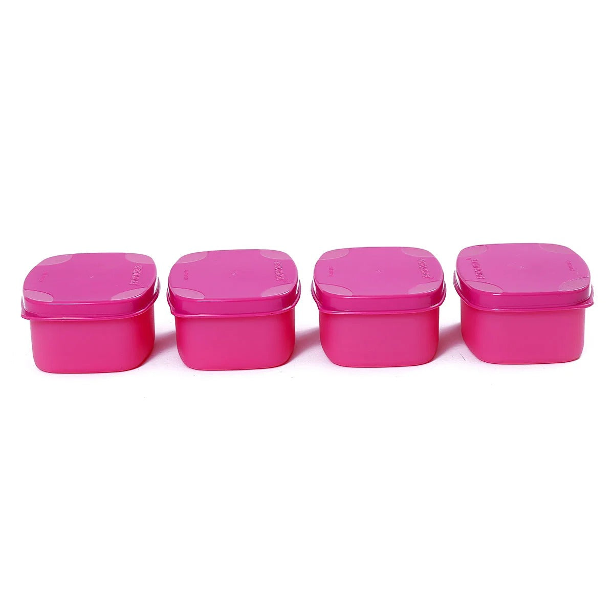 Cute Plastic Container Set of 4 Pink