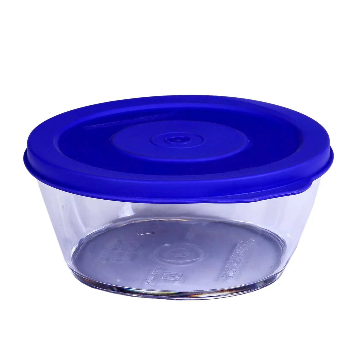 Round Medium Plastic Container with Seal 600 ml Violet