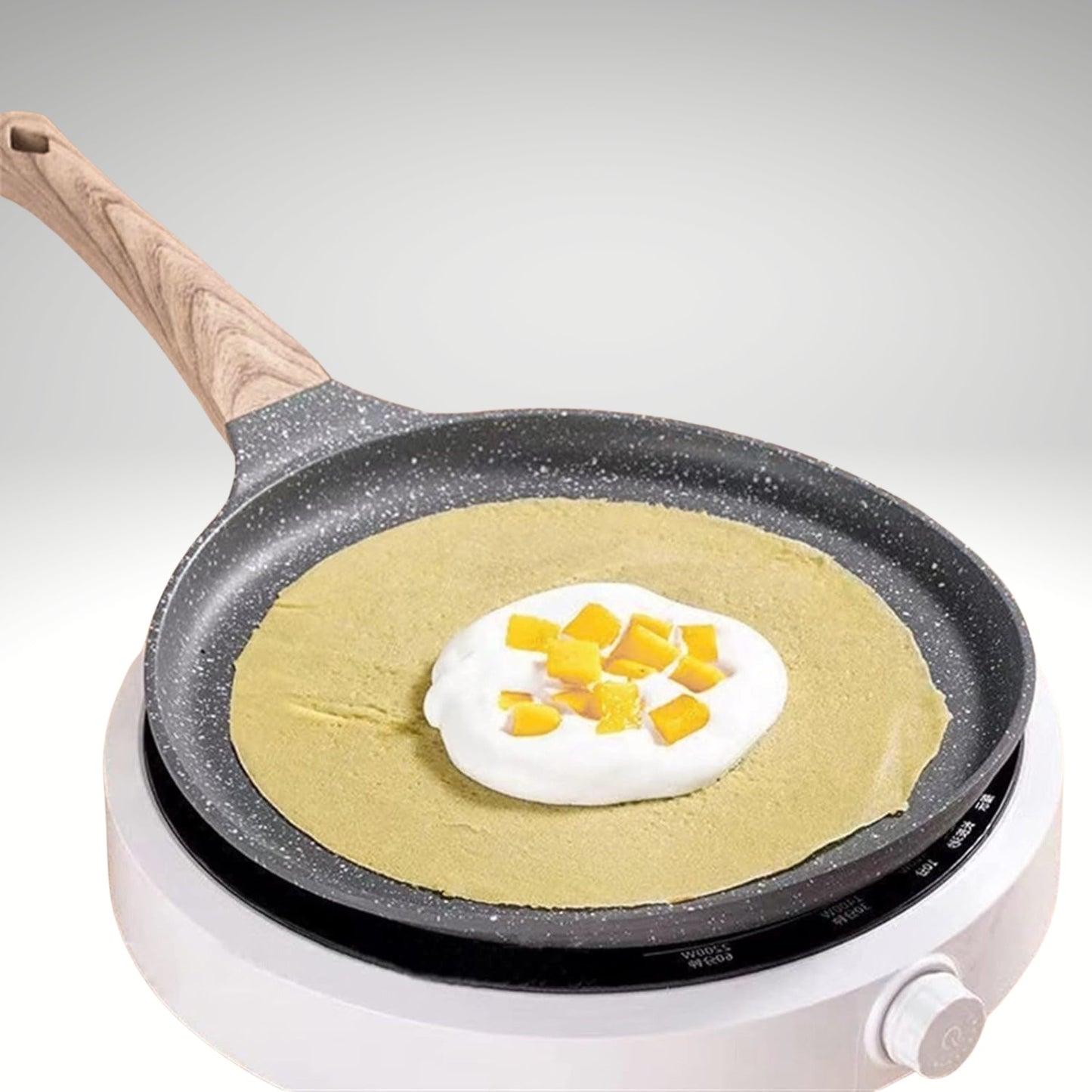 Nonstick Crepe Pan 6 8 10 Inch Flat Pan With Stay Cool Handle For Induction And Gas Stoves