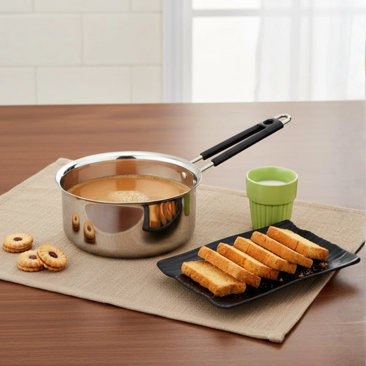 Stainless Steel Royal Saucepan with Long Side Handle Tea Milk Pan No.10