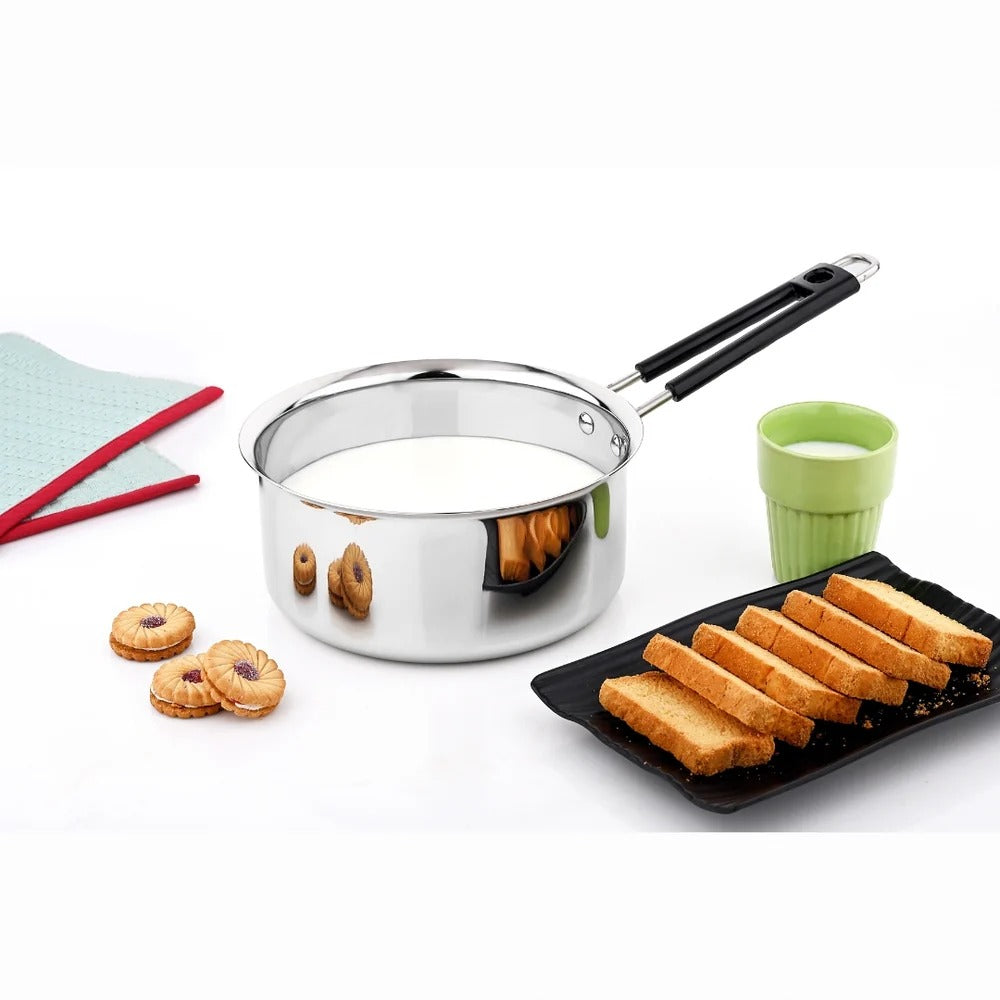 Stainless Steel Royal Saucepan with Long Side Handle Tea Milk Pan No.10