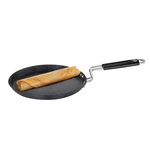 Hard Anodised 6 Layer Non Stick Omni Tawa (Black) 25 cm
