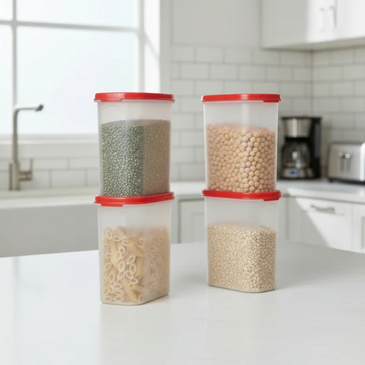 Tupperware MM Oval #3 Set of 4 Airtight Dry Storage Containers (1.7L each)