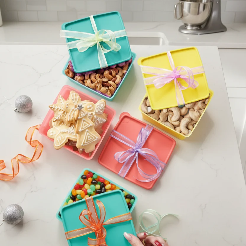 Square Away Set of 4 Airtight Square Storage Containers