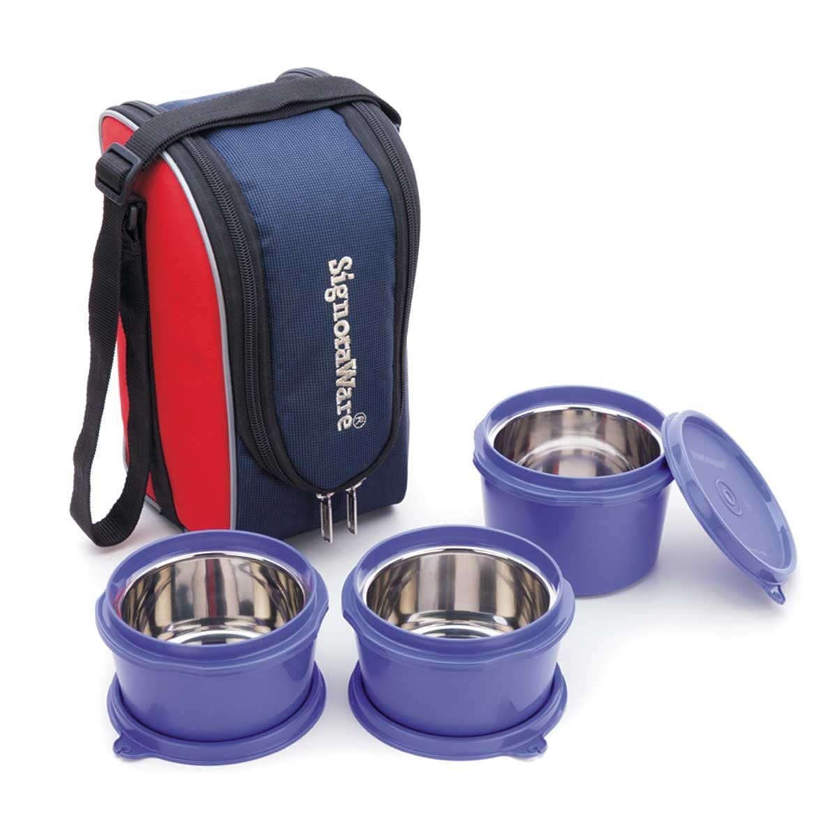 3 Tier Steel Lunch Box Violet