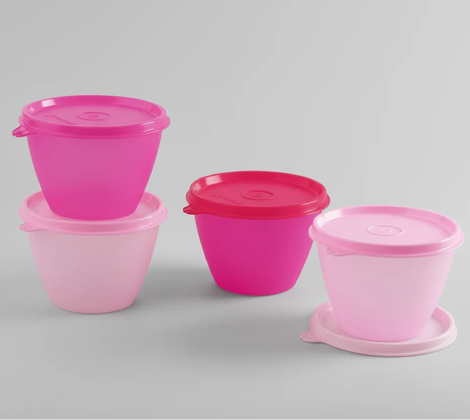 Bowl Set of 4 Leak Proof Stackable Food Storage Bowls (400 ml each)