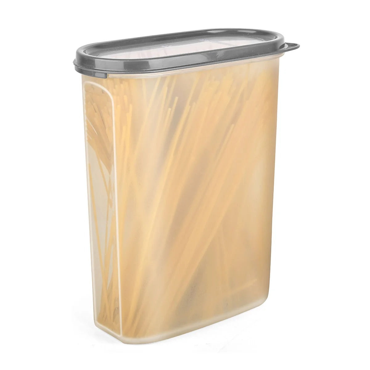 Transparent Top Oval Container No.4 2.3 L Grey