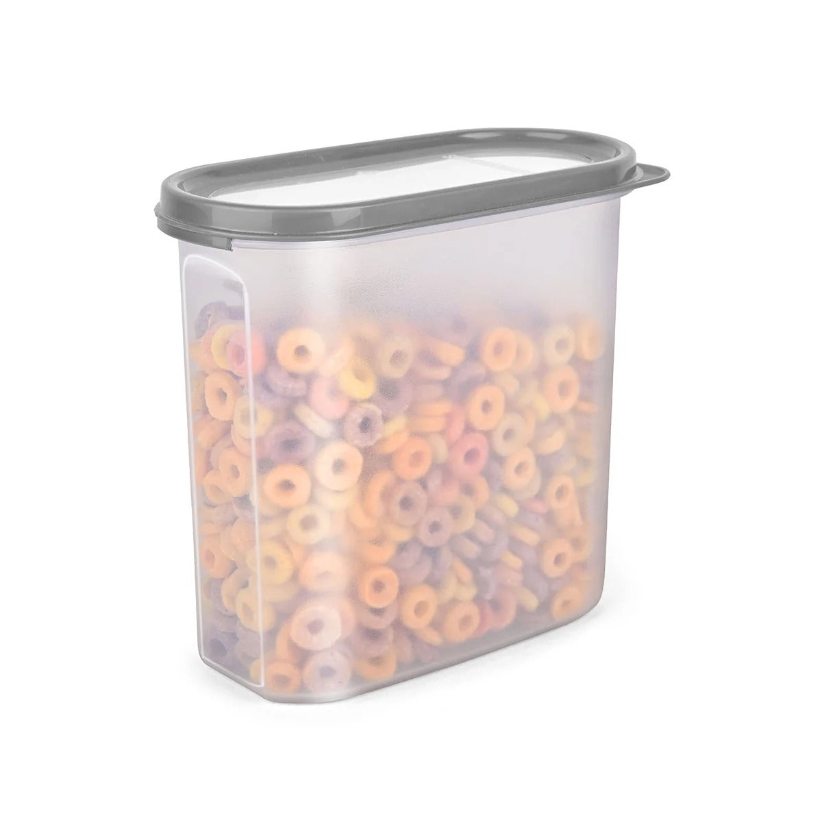 Transparent Top Oval Container No.3 1.7 L Grey