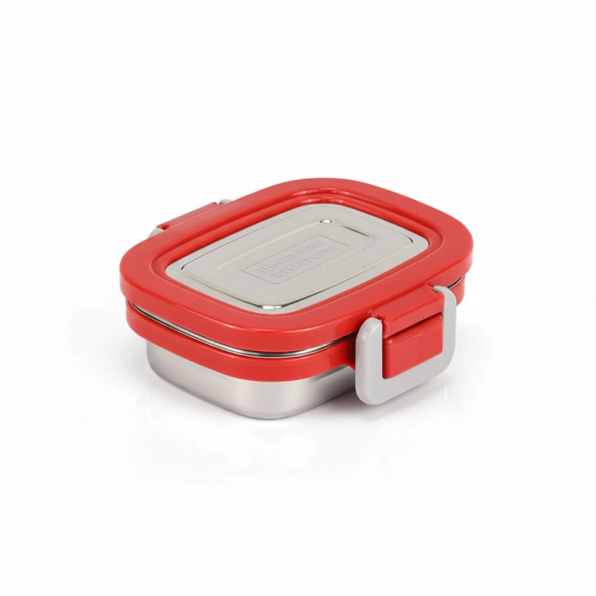 Steel Rectangular Container with Steel Lid 160 ml Red