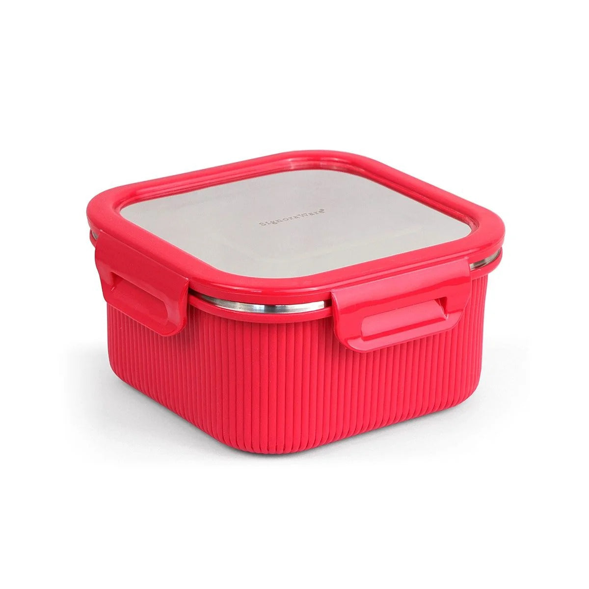 Microsafe Square Steel Container 800 ml Red