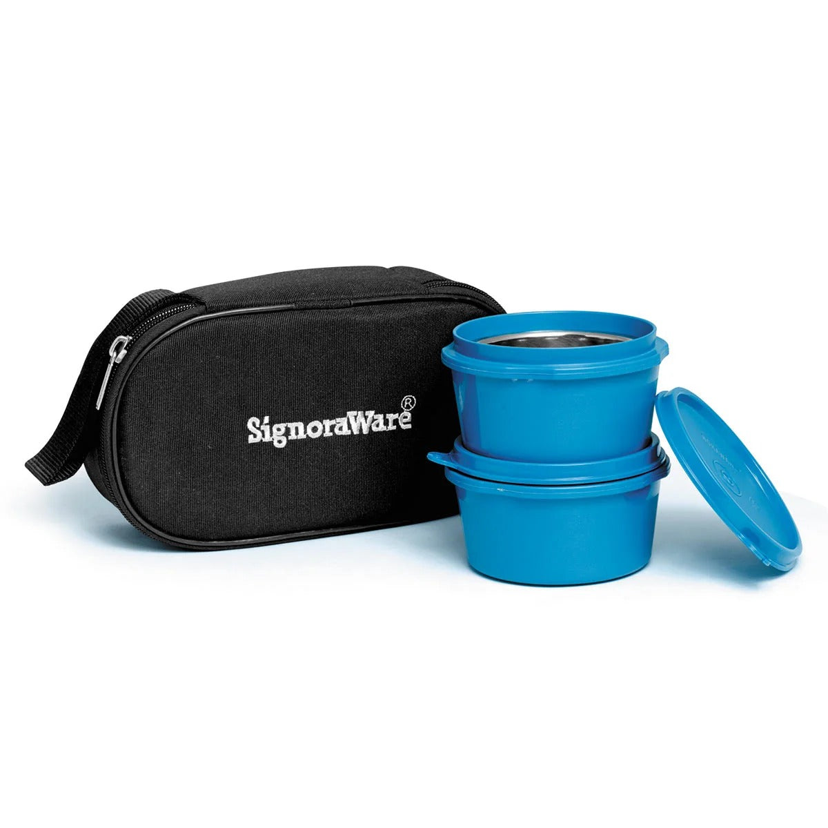 Signoraware Microsafe Midday Steel Lunch Box Blue