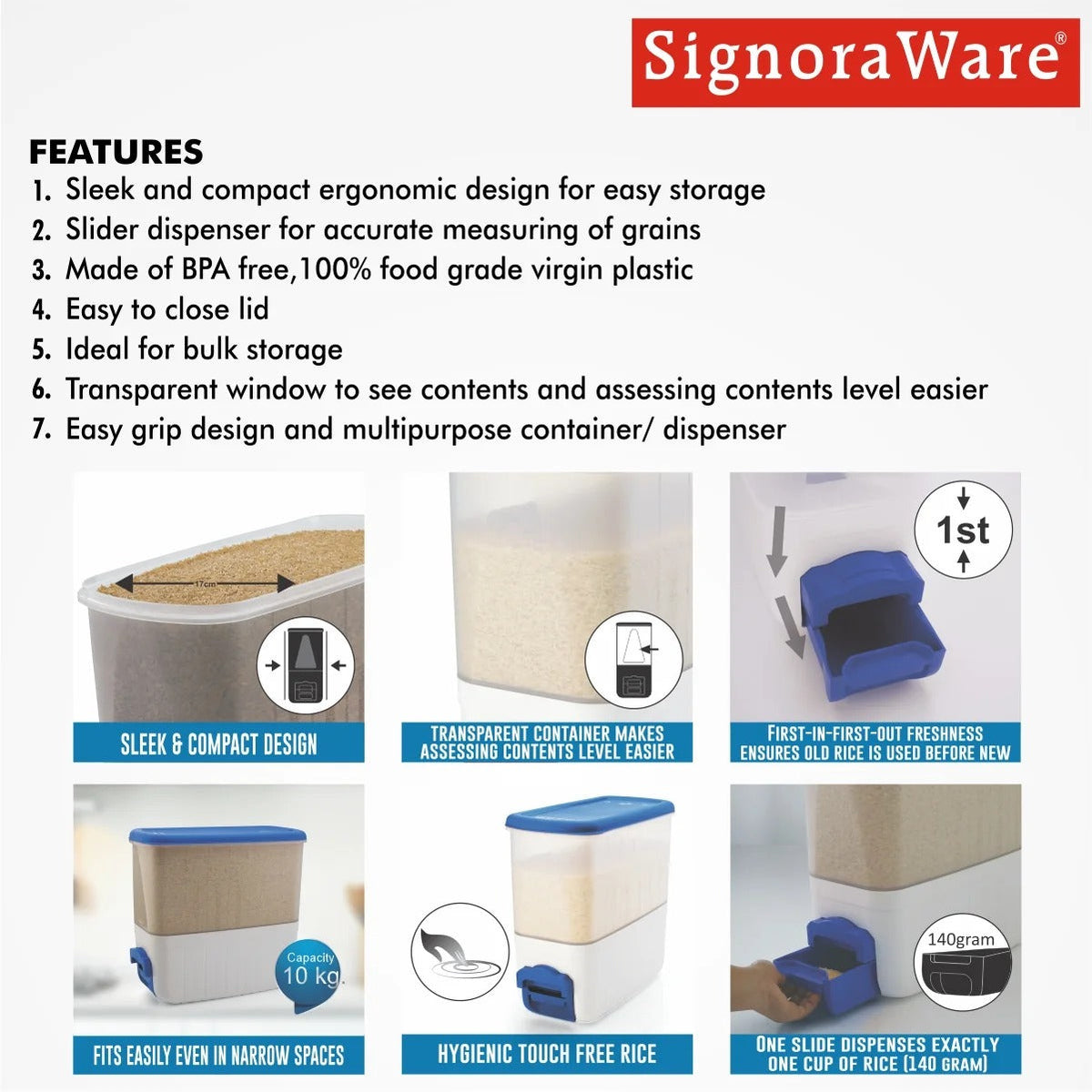 Rice Keeper Airtight Container 10 L