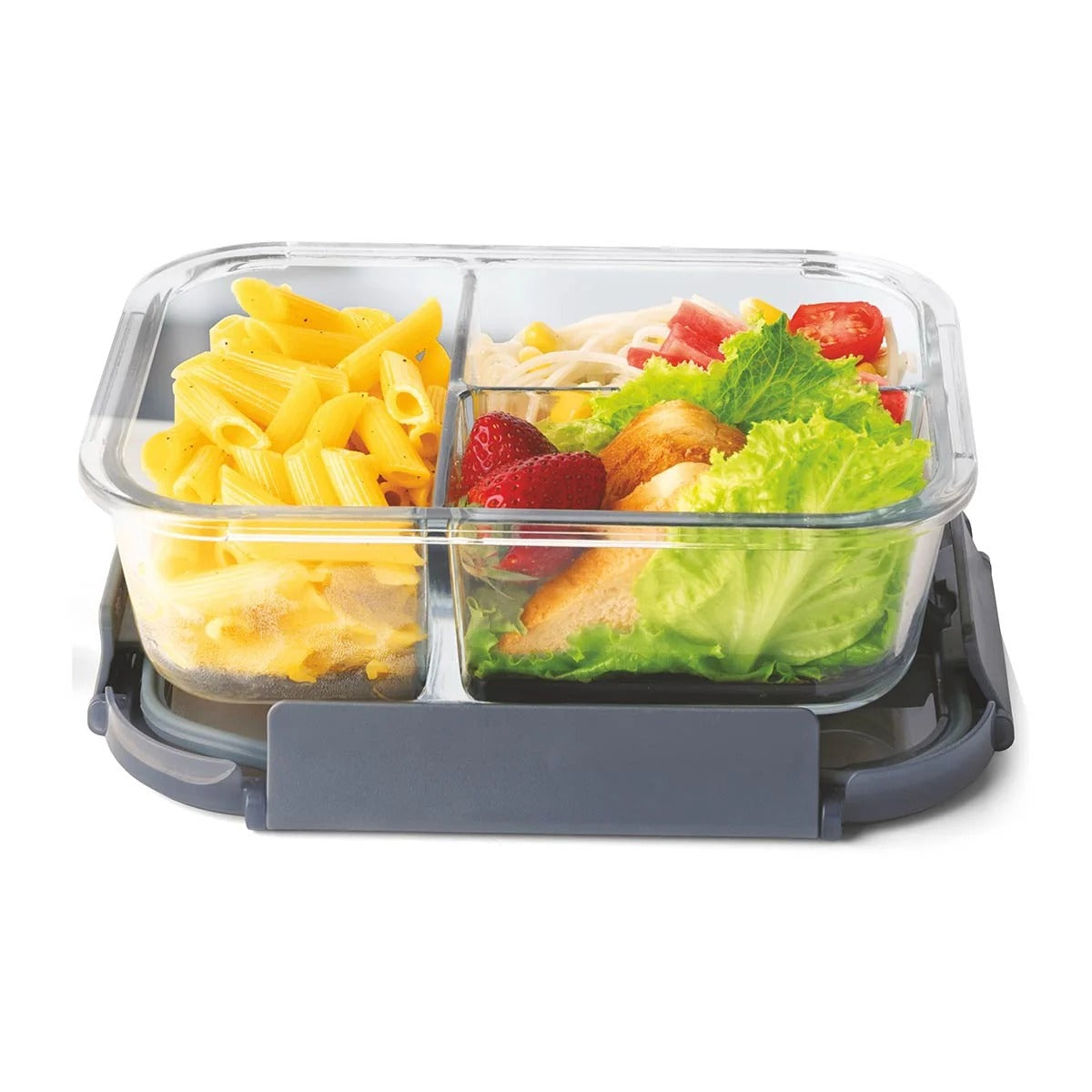 Slim Glass Lunch Box 3 Partitions