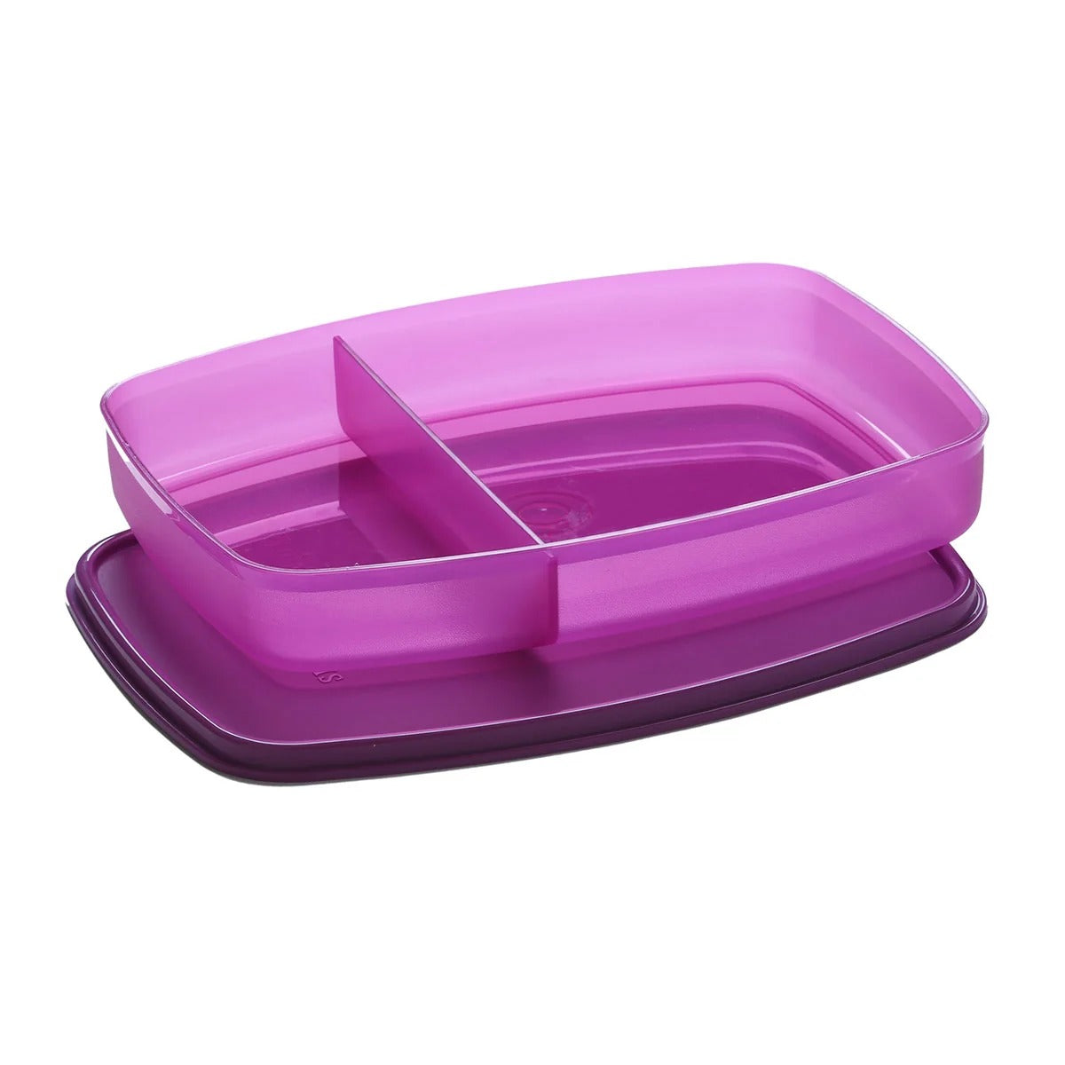 Slim Plastic Lunch Box Big New Purple