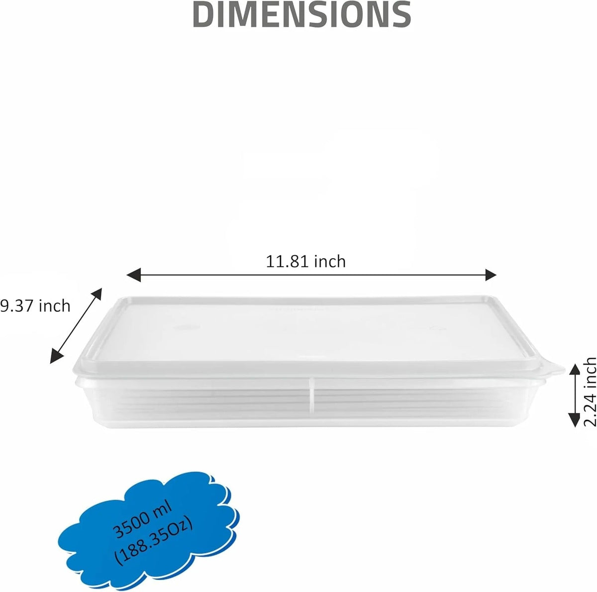Rectangular Airtight BPA-Free Container 3.5 L