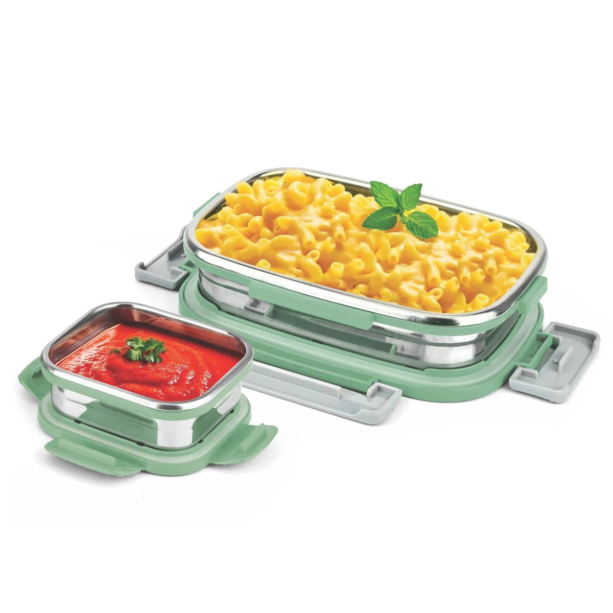 Steel Lunch Box - Quickmeal Steel Lunch Box Green