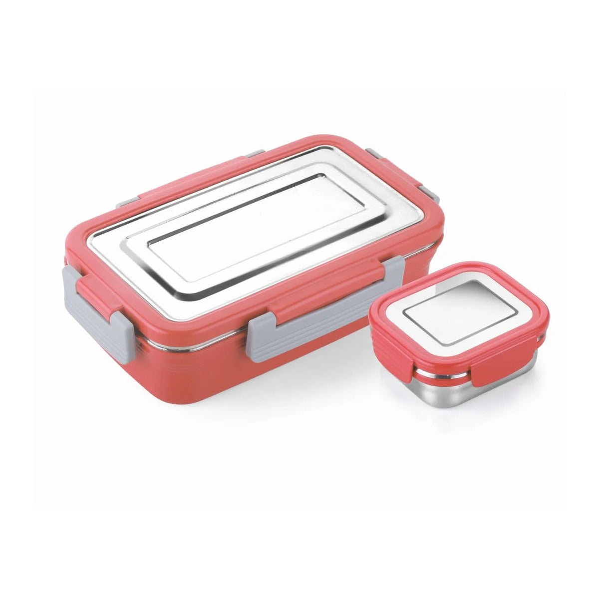 Smiley Steel Lunch Box (700 ml + 130 ml)