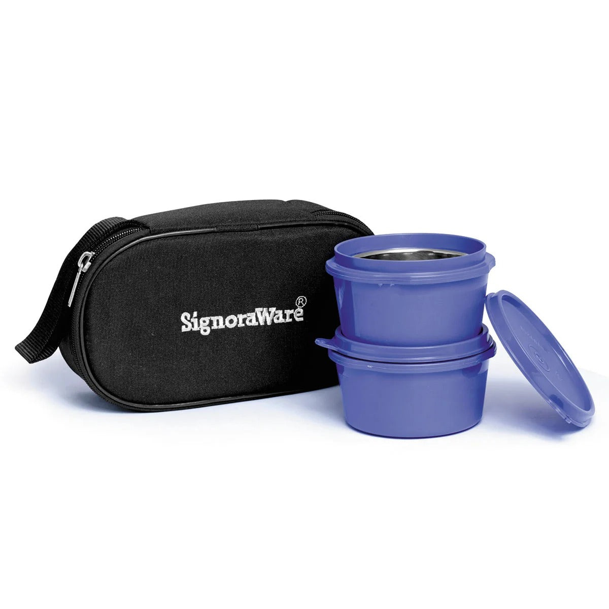Signoraware Microsafe Midday Steel Lunch Box Violet