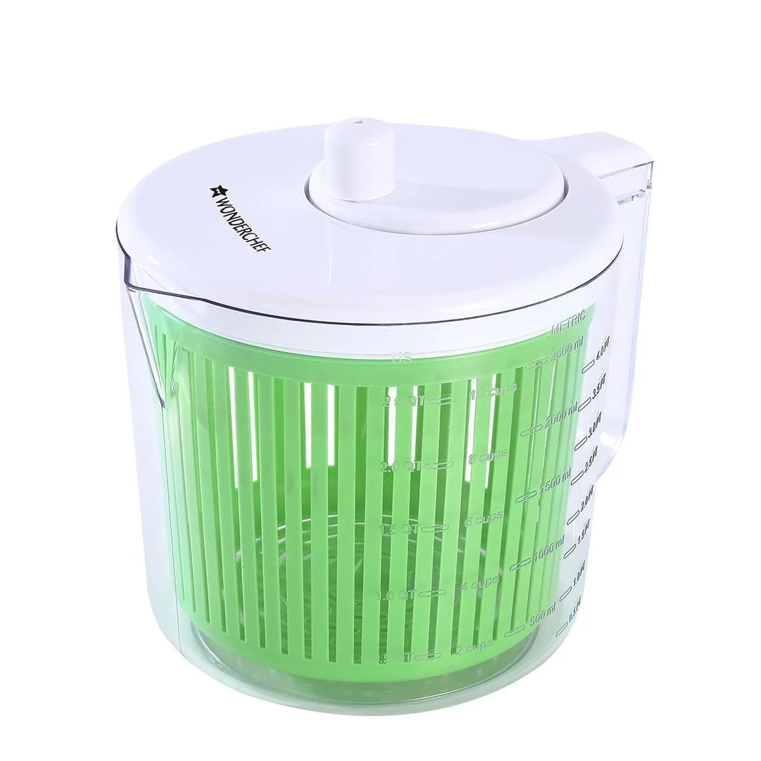 Vegetable Cleaner with Salad Spinner Green White